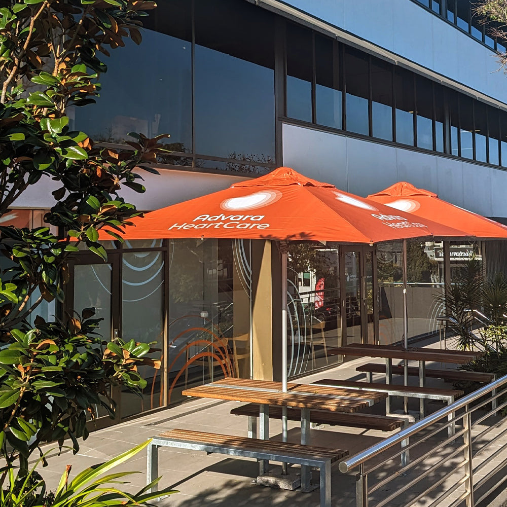 3.5m dia. Custom Printed Saville Octagonal | Umbrellas