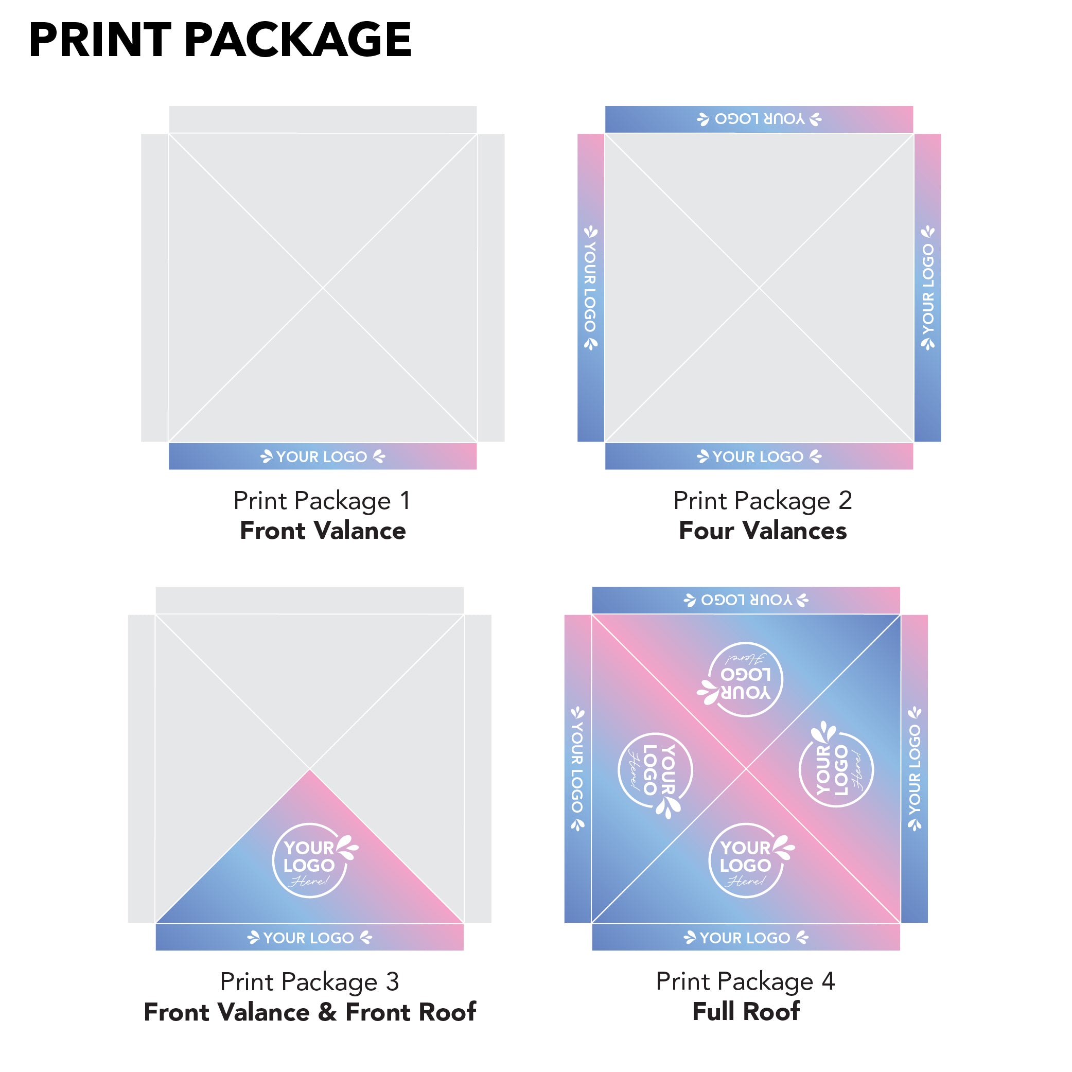 6m x 6m Printed Folding Marquee