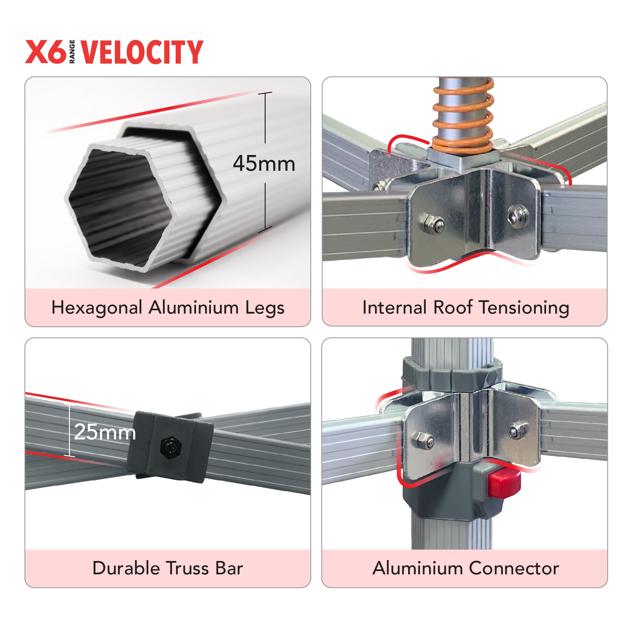 2.4m x 2.4m Printed Folding Marquee